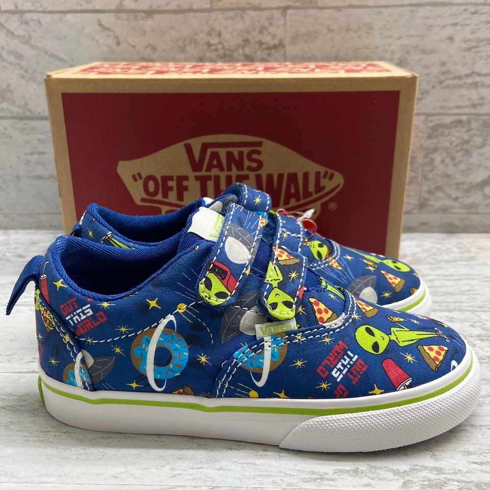 3rd pair- Vans Toddler Velcro Sneakers “Spaced Out”